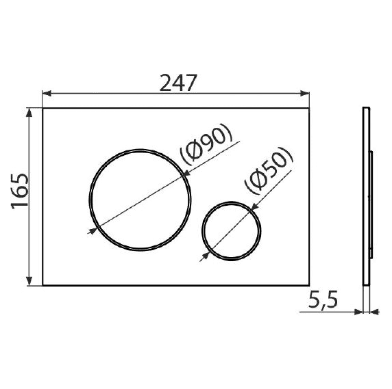 картинка Кнопка смыва AlcaPlast THIN M671 хром глянцевый 