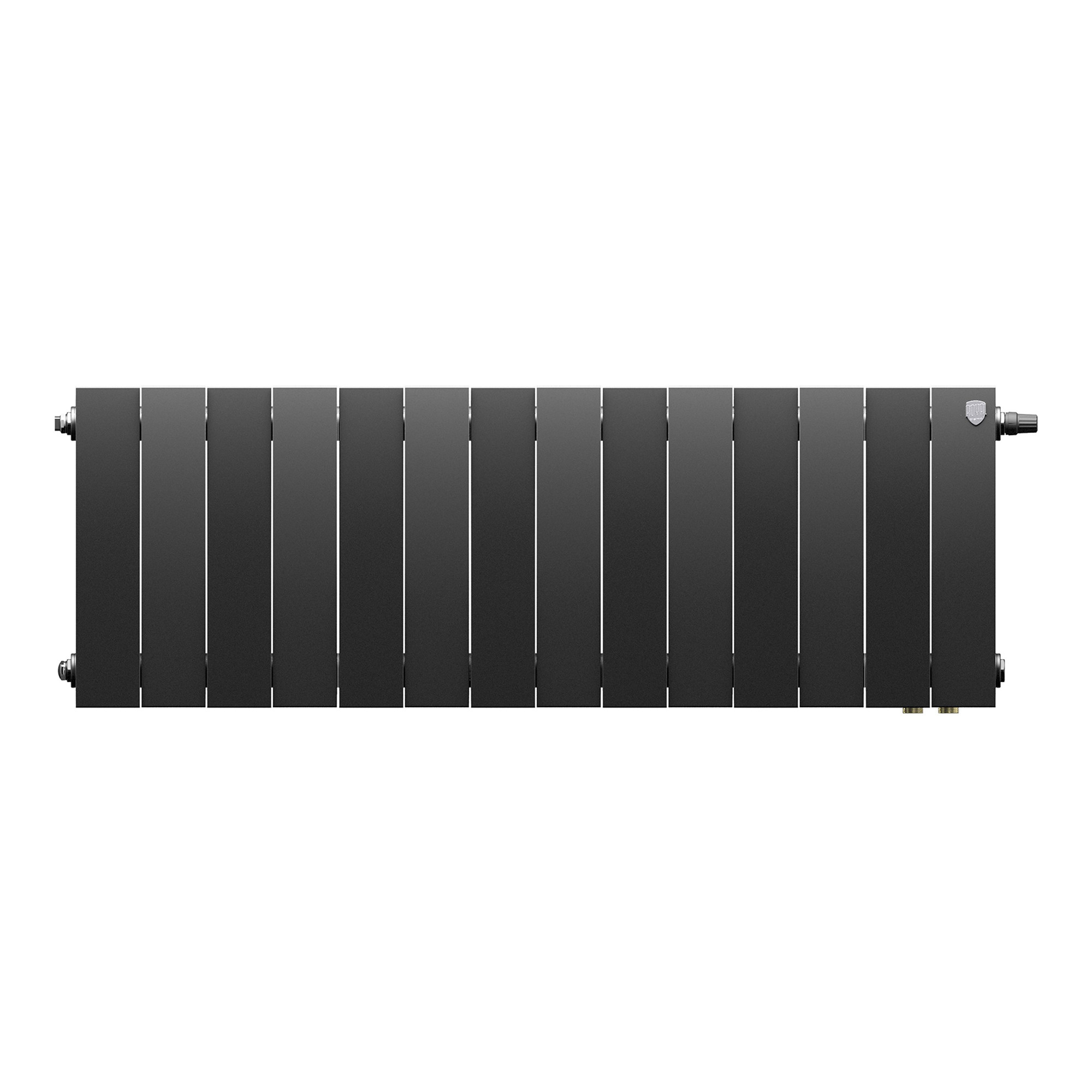 картинка Радиатор биметаллический Royal Thermo PianoForte 300 Чёрный VR80 14 секции 
