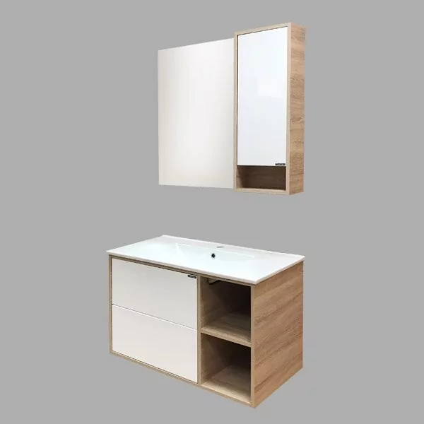фото Тумба с раковиной Comforty Гамбург 90 дуб сонома 