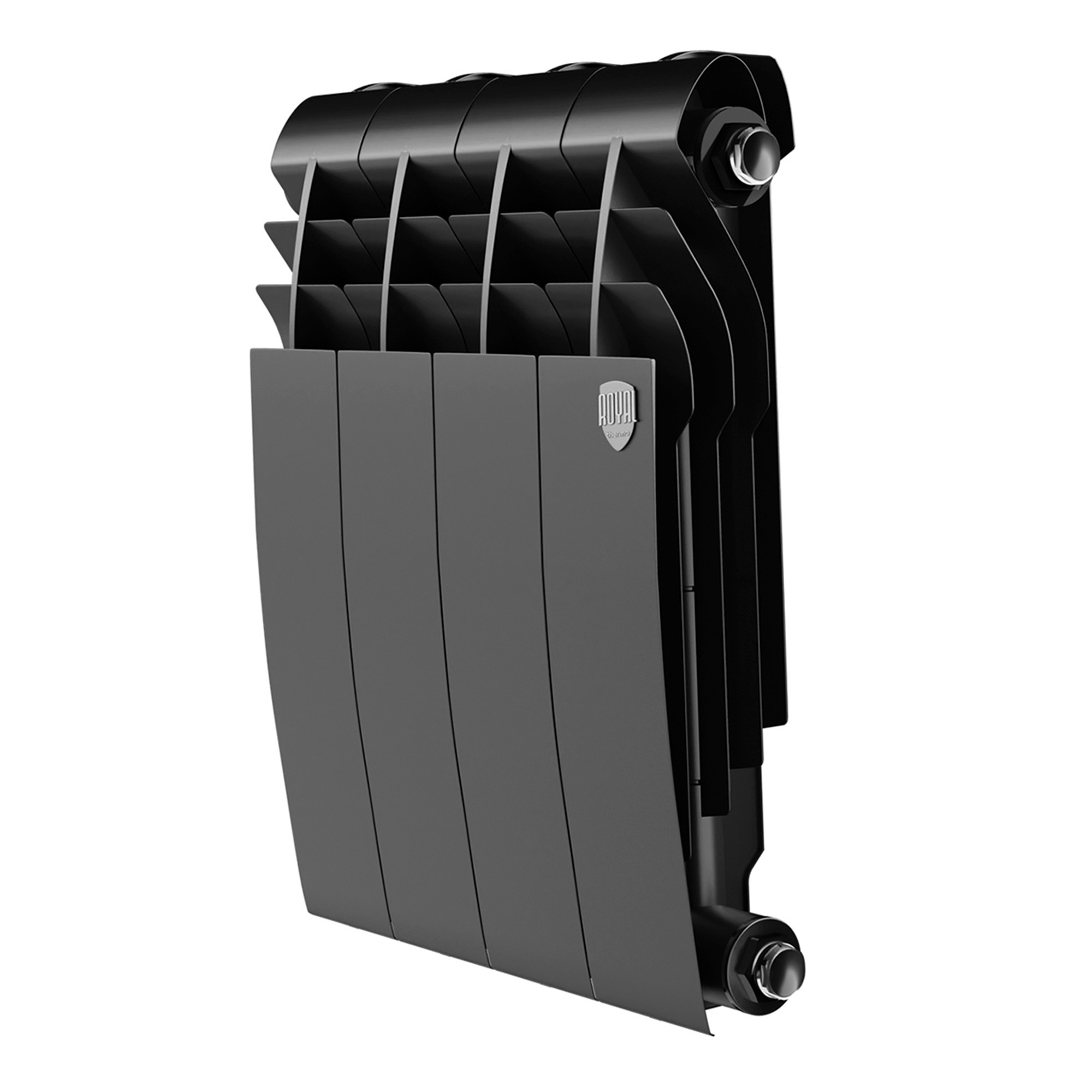картинка Радиатор биметаллический Royal Thermo BILINER B 350 Чёрный 4 секции 