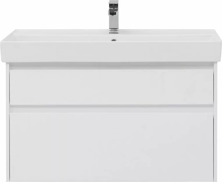 фото Тумба с раковиной Aquanet Nova Lite 100 белый (2 ящика) арт. 00245252 