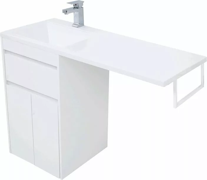 фото Тумба с раковиной Aquanet Токио 110 L белый (напольная, 1 ящик, 2 дверцы) арт. 00239204 