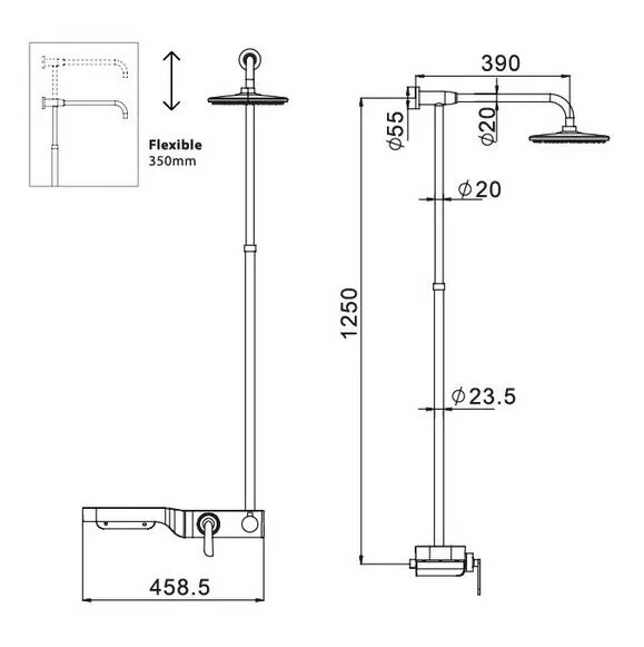 картинка Душевая стойка Gllon SF1201-R 07011201-05 