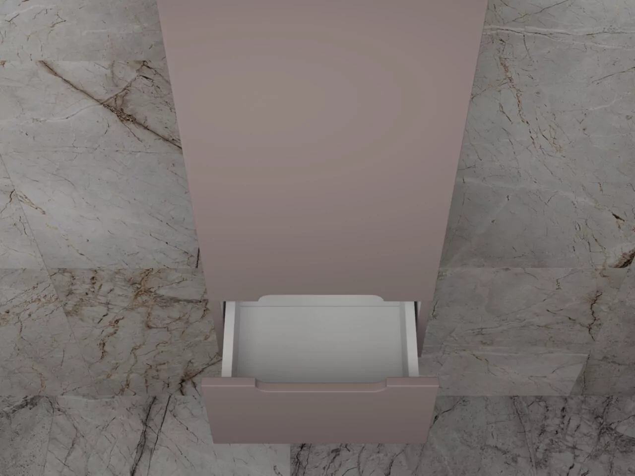 фото Колонна подвесная Style Line Матис 36 см 1 ящик тауп темный PLUS Эмаль 