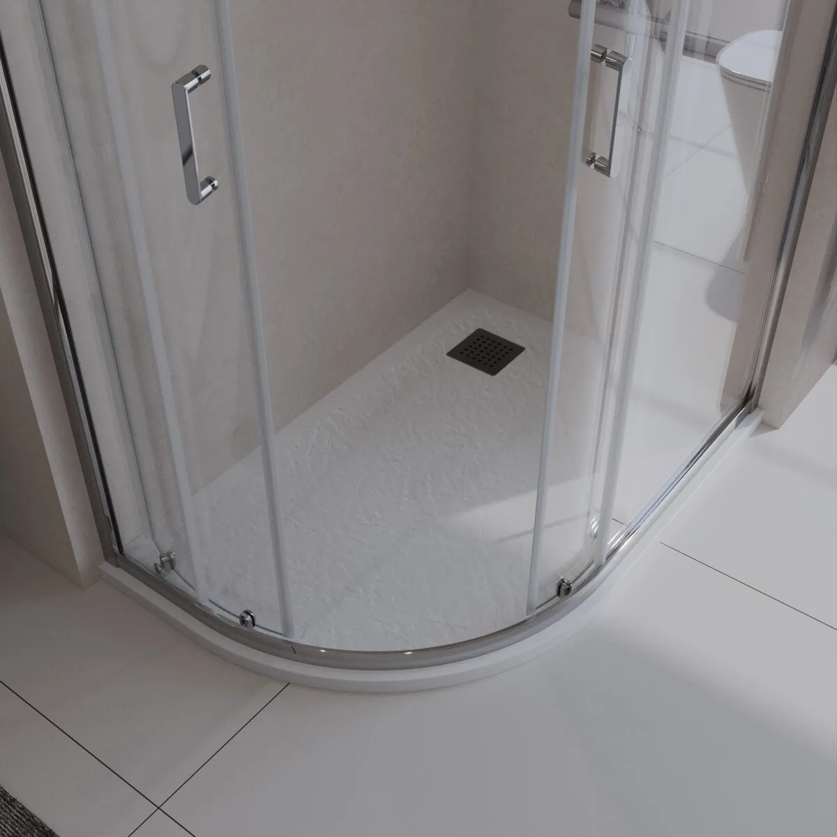 фото Душевой поддон из искусственного мрамора с сифоном BelBagno UNO TRAY-MR-UNO-RH-120/80-550-35-W-R-NO 