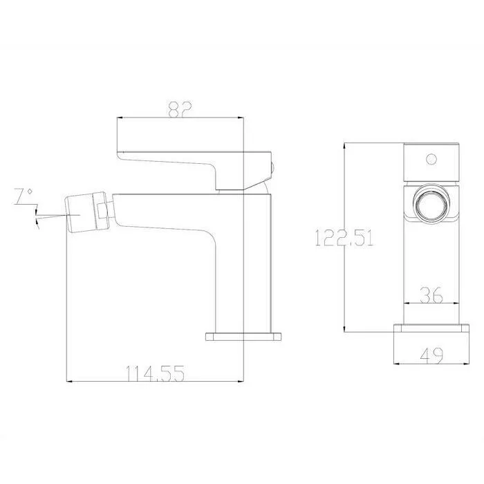 картинка Смеситель для биде OMNIRES PARMA PM7420BL (черный BLM) 