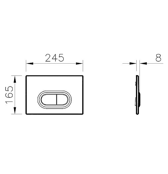 картинка Кнопка смыва VitrA 740-0580 хром 