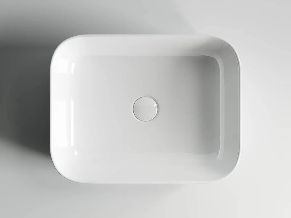 картинка Накладная раковина Ceramicanova Element CN6011 цвет белый 50х39 см 