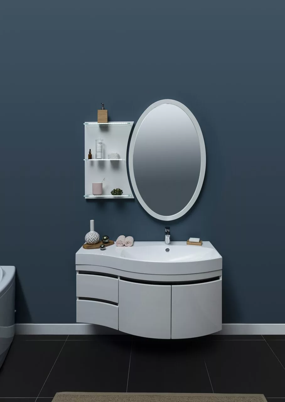 фото Тумба с раковиной Aquanet Опера 115 R белый (2 дверцы 2 ящика) арт. 00212992 