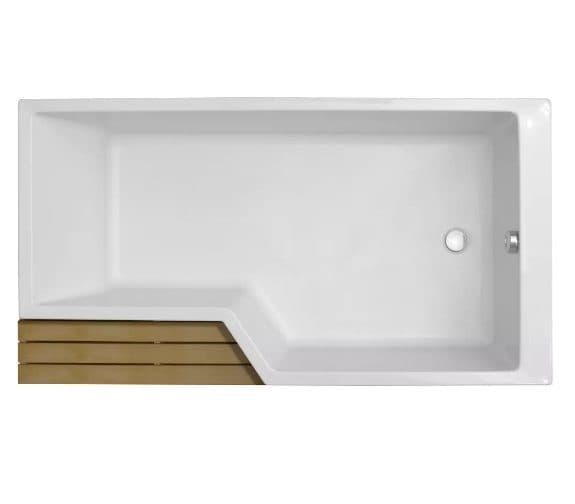 картинка Акриловая ванна Jacob Delafon Bain-Douche Neo 160 R со слив-переливом E6D159-CP P хром 