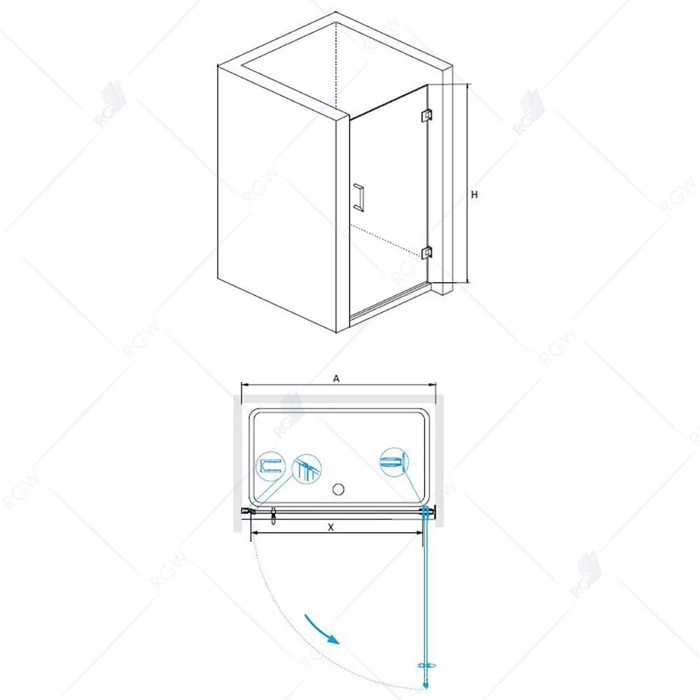 картинка Душевая дверь RGW HO-011B 350601109-24 