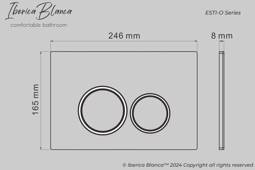 картинка Комплект 3 в 1 IBERICA BLANCA инсталляция с унитазом BILBAO ALTO IB.BLA.231.1B1 клавишей шампань-золото глянцевый ESTI-O IB.B082.006.001 