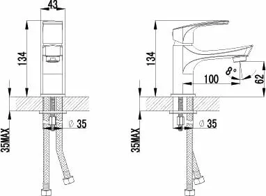 картинка Смеситель для раковины Lemark Plus Shape LM1706C 