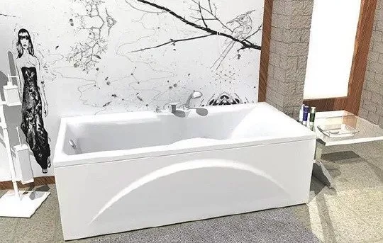 картинка Акриловая ванна Акватек Феникс 150 слив слева, с фронтальным экраном 