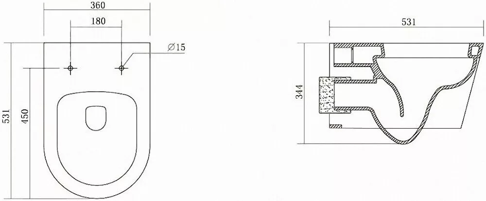 картинка Унитаз подвесной Aquatek Бетта AQ1253W-00 