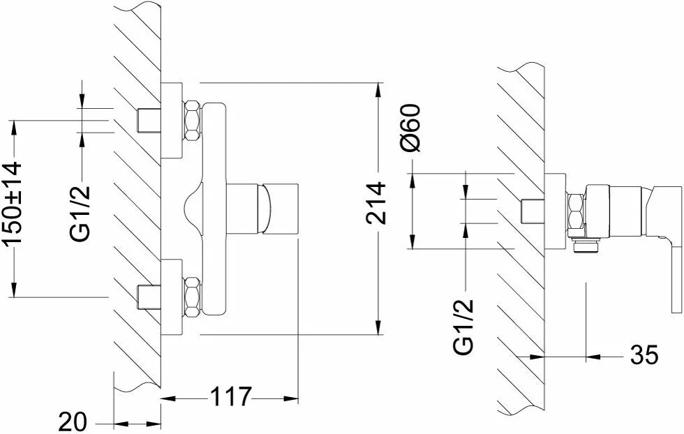 картинка Смеситель для душа Lemark Aura LM0603C 