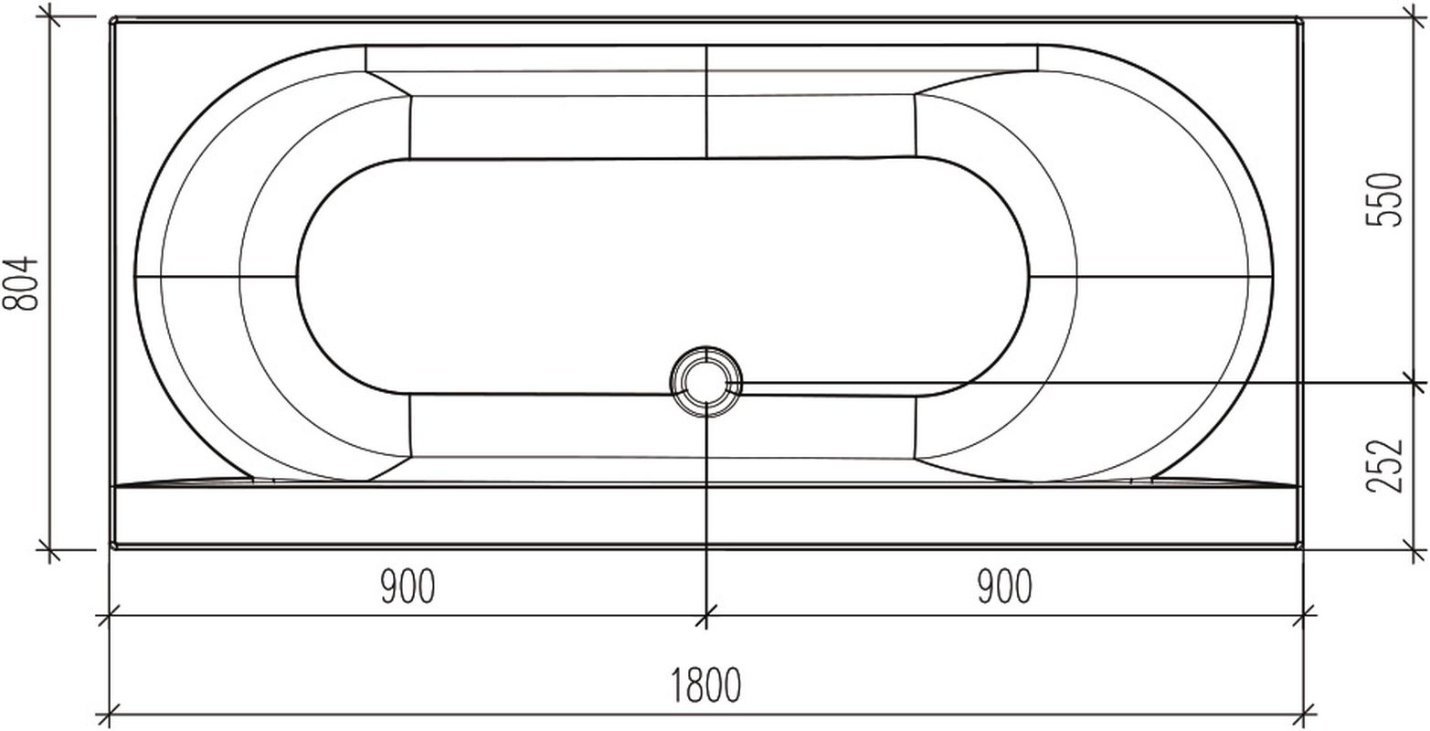 картинка Акриловая ванна Eurolux ORIO 180x80 с каркасом и экраном 