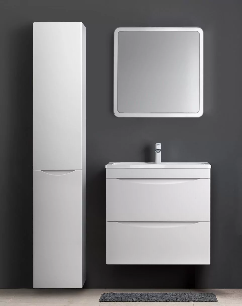 фото Колонна универсальная Style Line Бергамо с корзиной Люкс антискрейтч белый PLUS 