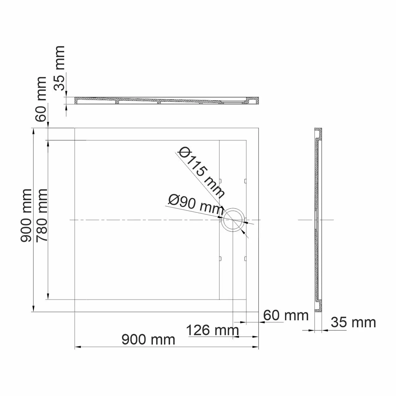 фото Душевой поддон WasserKRAFT 84T03 