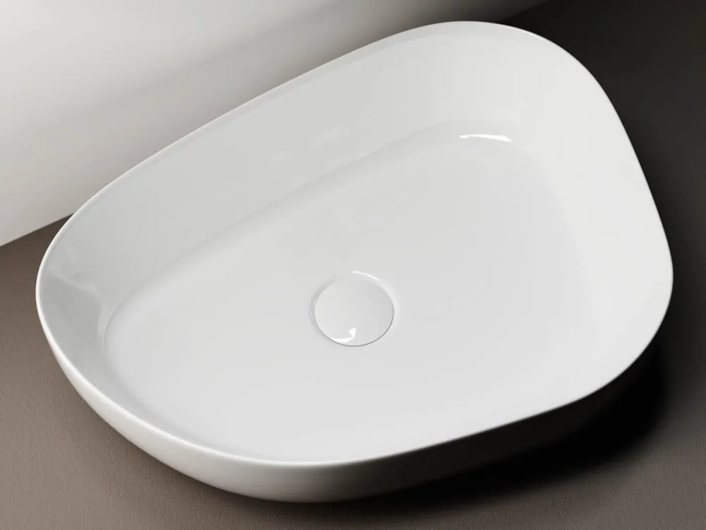 картинка Накладная раковина Ceramicanova Element CN5003 цвет белый 55х40 см 