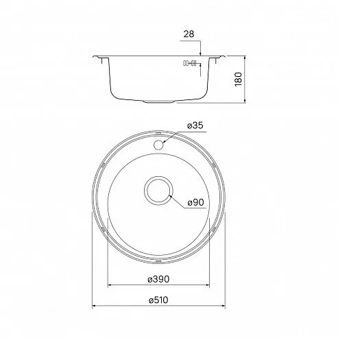 картинка Мойка IDDIS Basic D510 нержавеющая cталь полированная BAS51P0i77 