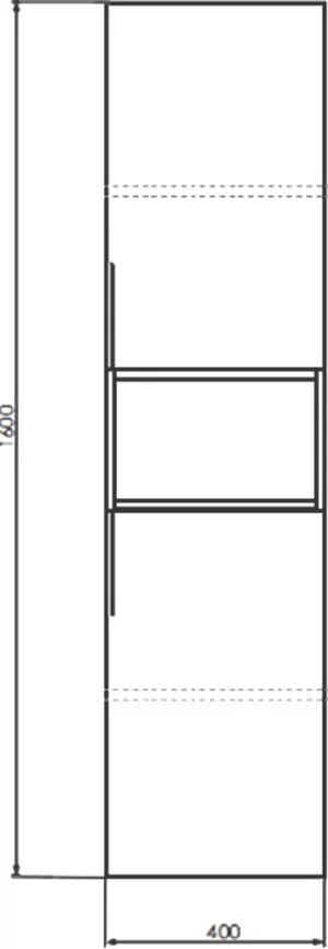 фото Шкаф-пенал Comforty Франкфурт 40 дуб шоколадно-коричневый 