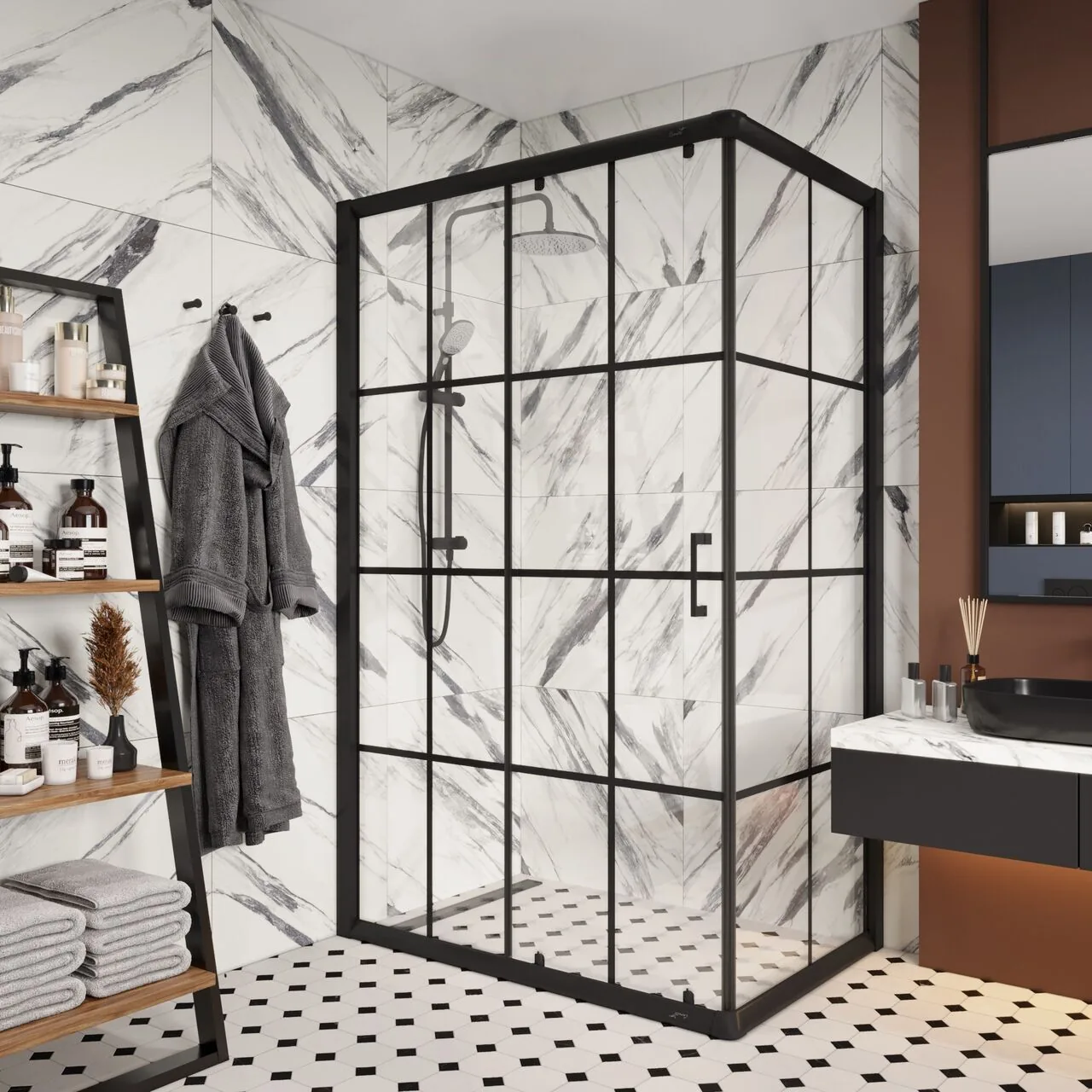 фото Ограждение душевое Ceruttispa MUZA120 N без поддона 80x120x195 