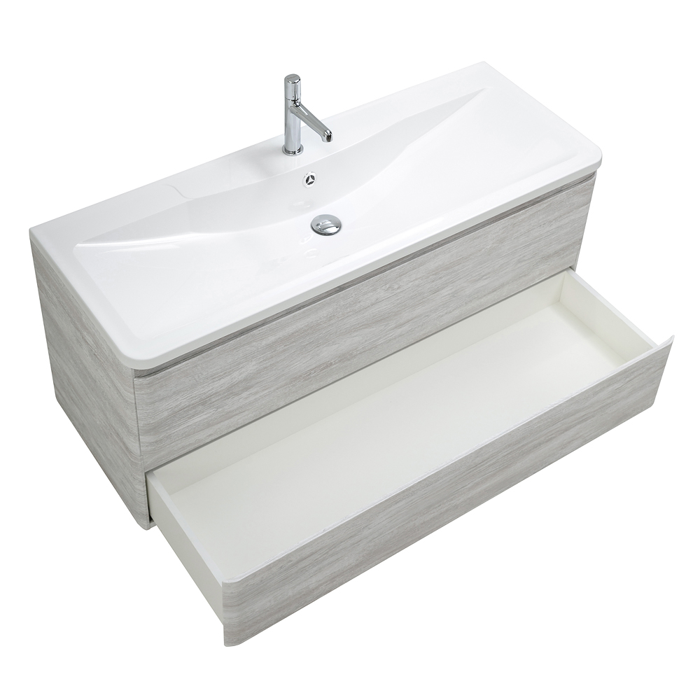 фото Тумба с раковиной подвесная BelBagno ALBANO 120 Rovere Vintage Bianco, раковина белая 