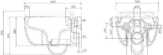 картинка Унитаз подвесной Berges Wasserhaus Ego 082111 