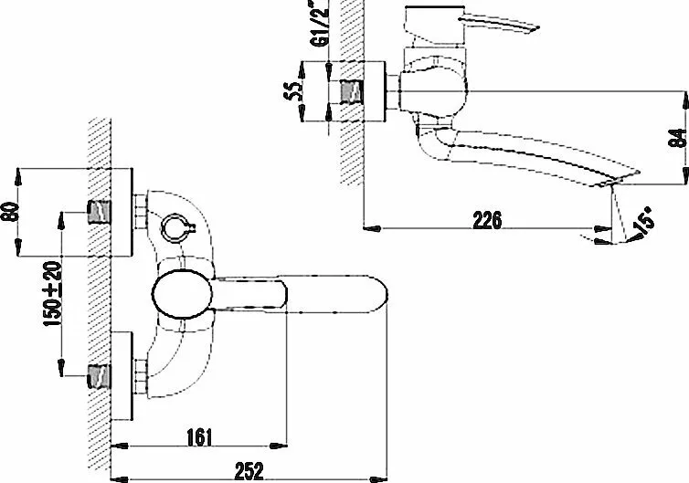 картинка Смеситель для ванны Lemark Atlantiss LM3214C 