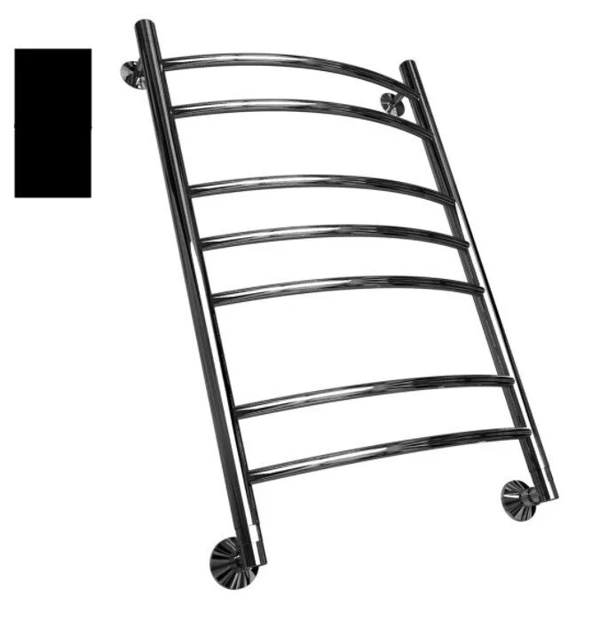 картинка Полотенцесушитель Двин L 60/40 Водяной /1"-1/2" К3 Черный матовый (4627167088861) 