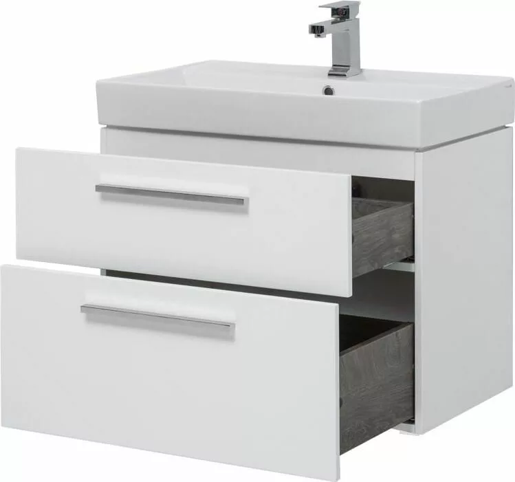 фото Тумба с раковиной Aquanet Nova 75 белый (2 ящика) арт. 00245254 