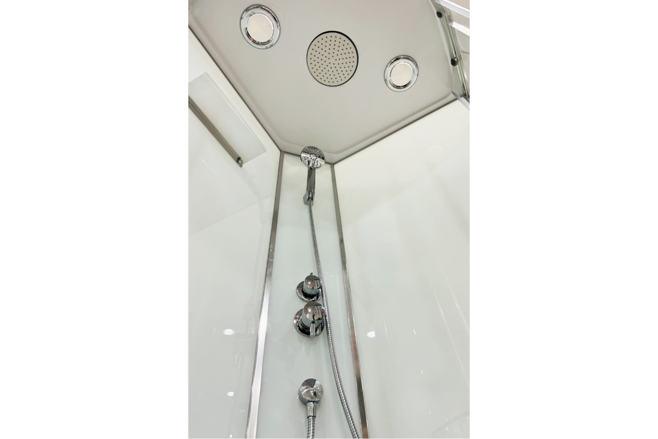 картинка Душевая кабина Royal Bath FATO RB 90HK-M-CH рифленое стекло 