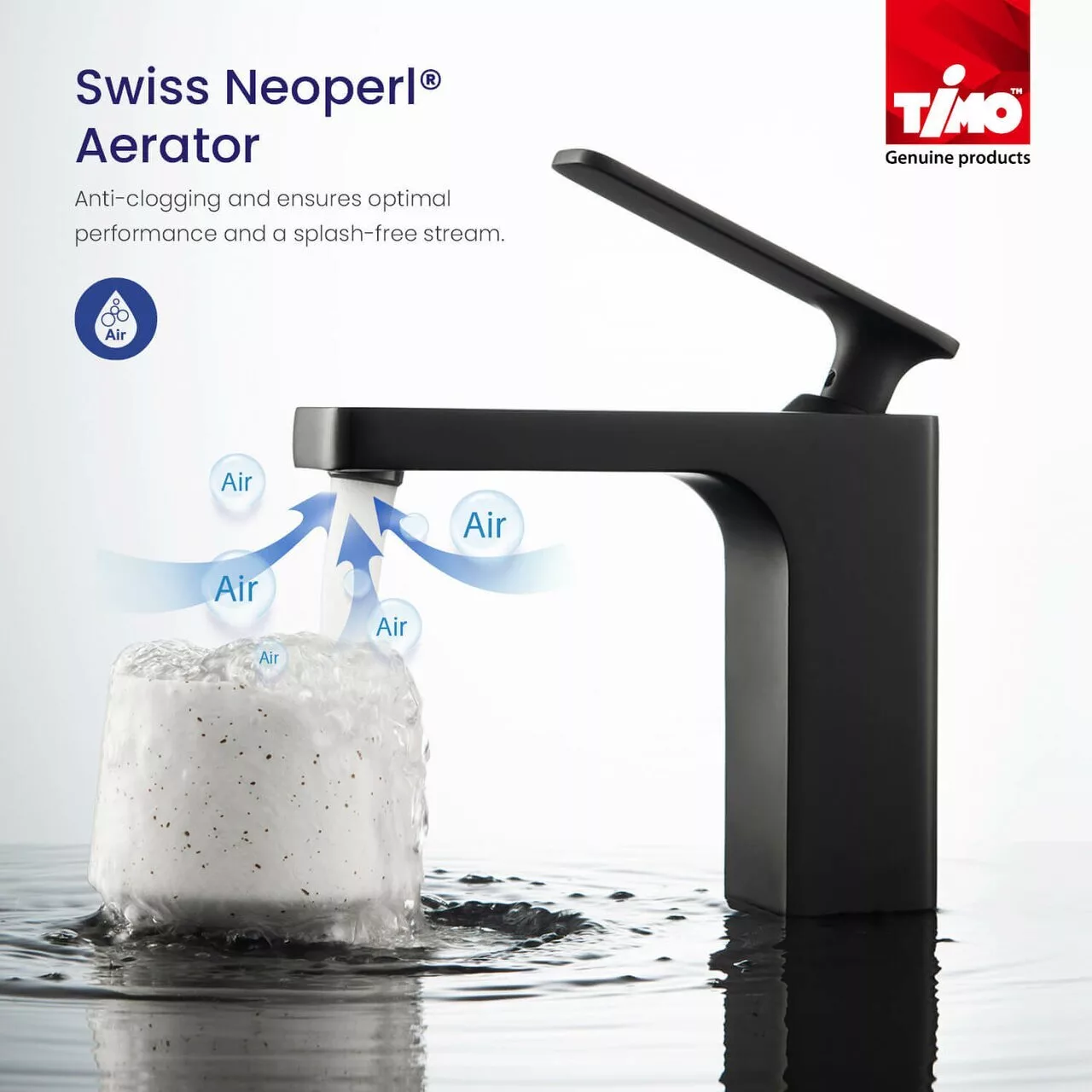 картинка Смеситель для раковины с гигиеническим душем Timo Torne 4360/03G черный 