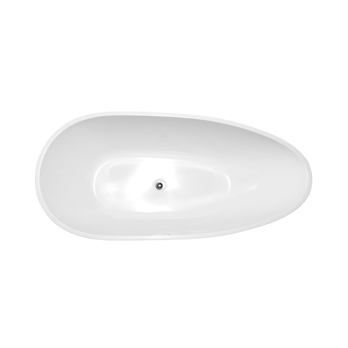 картинка Акриловая ванна Vincea VBT-422-1700, 170х80х60, цвет белый, слив-перелив в комплекте, хром 