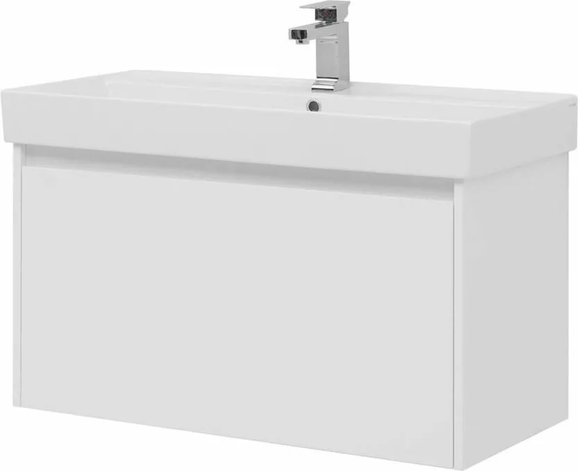 фото Тумба с раковиной Aquanet Nova Lite 90 белый (1 ящик) арт. 00245247 