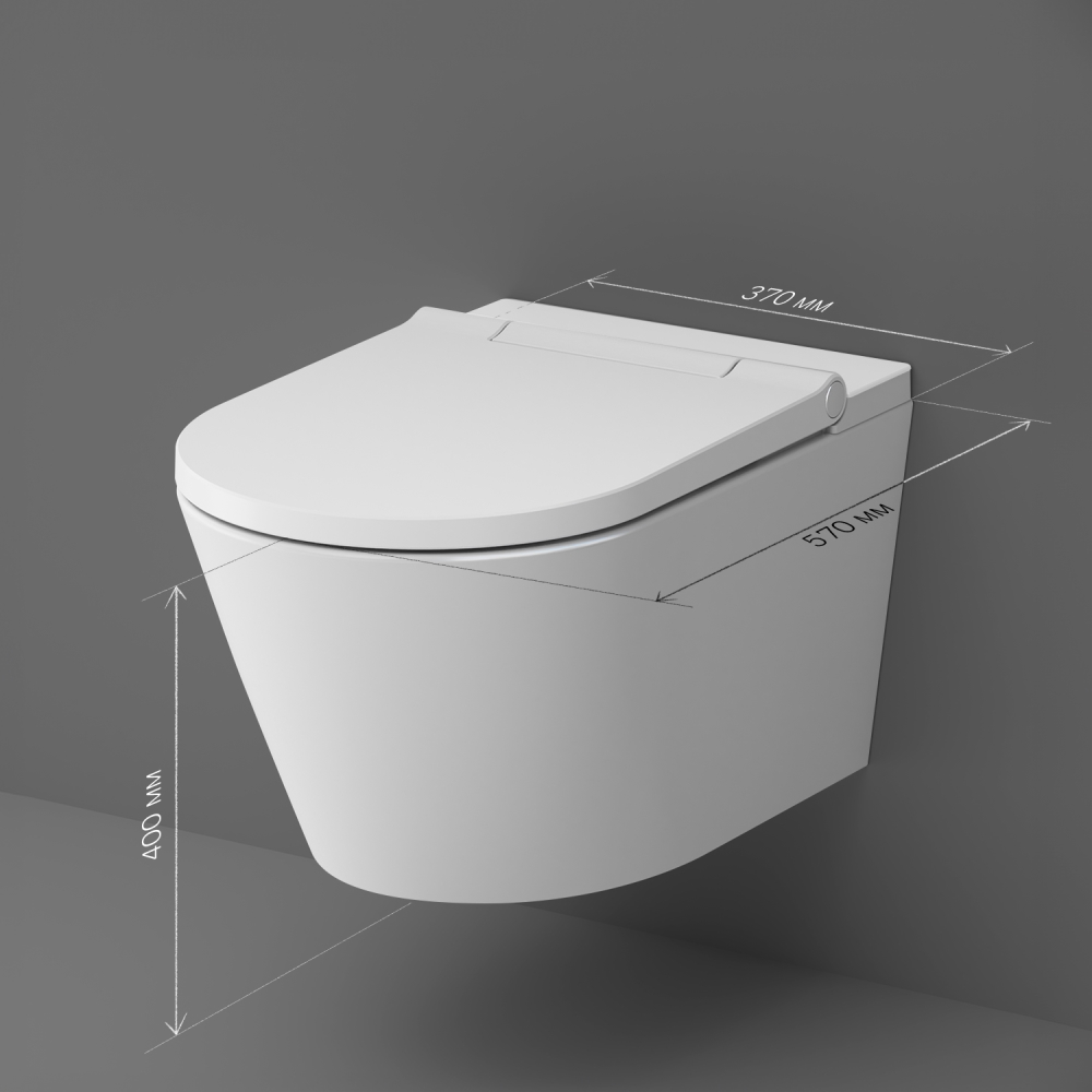 картинка Подвесной унитаз Am.Pm Inspire CCC501700SC с интегрированным электронным биде 