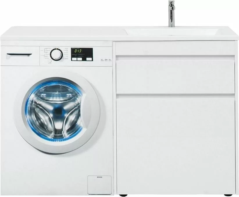 фото Тумба с раковиной Aquanet Токио 130 R белый (напольная, 1 ящик) арт. 00239303 