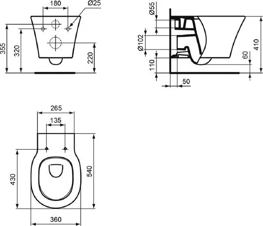 картинка Унитаз подвесной Ideal Standard Connect Air AquaBlade E005401 