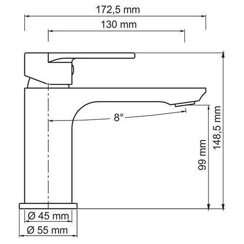 картинка Смеситель для умывальника WasserKRAFT Elbe 7403 