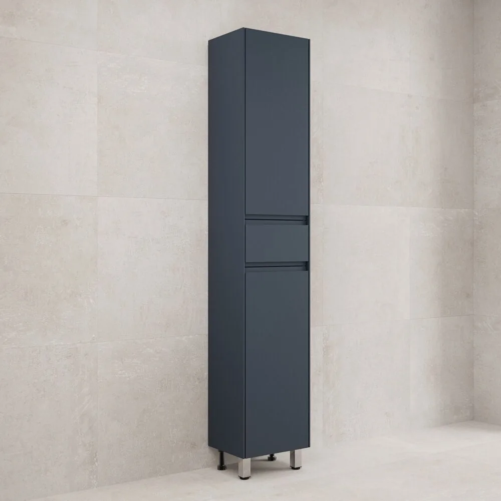 фото Пенал Style Line Лима 36 напольный 1 ящик 2 створки PLUS эмаль графит 