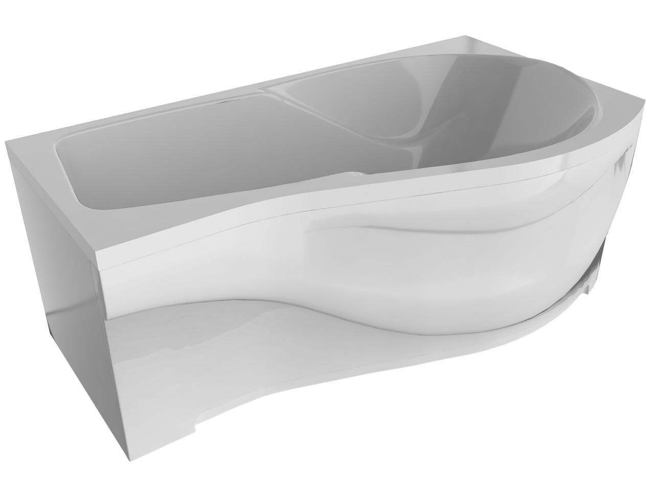 картинка Акриловая ванна Timo  VINO1590R с каркасом 