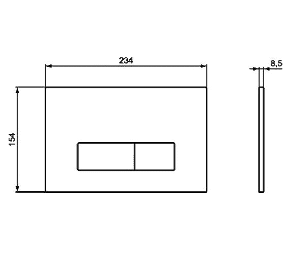 картинка Кнопка смыва Ideal Standard Oleas R0121AC белая 