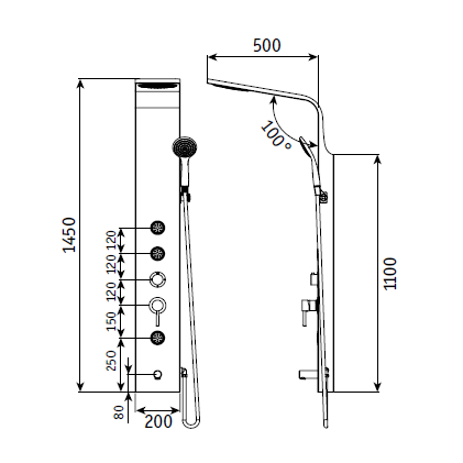 картинка Душевая панель RGW SP-05B 21140105-14 