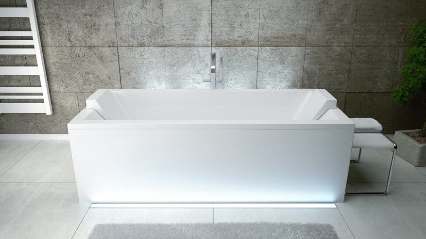 картинка Акриловая ванна Besco Quadro 170x75 с ножками Stel 