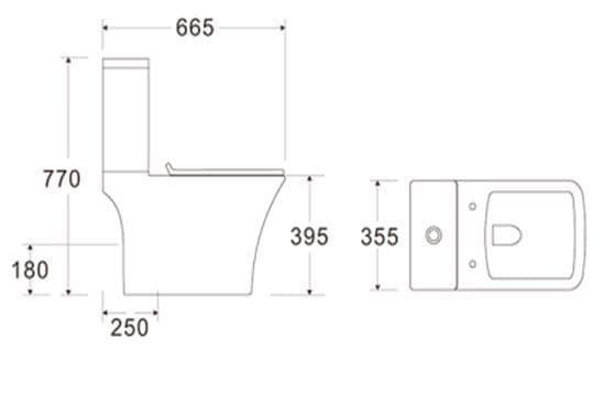 картинка Унитаз-компакт безободковый Cerutti 1215A 