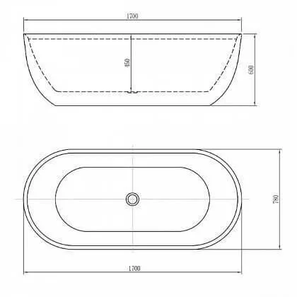 картинка Акриловая ванна Aquanet Delight 170x78 