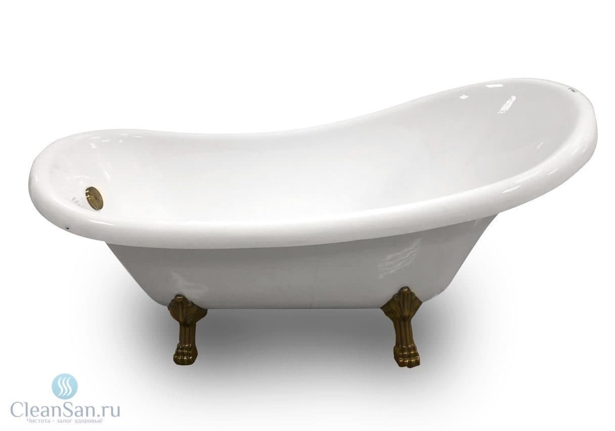 картинка Акриловая ванна Gemy G9030 D фурнитура бронза 
