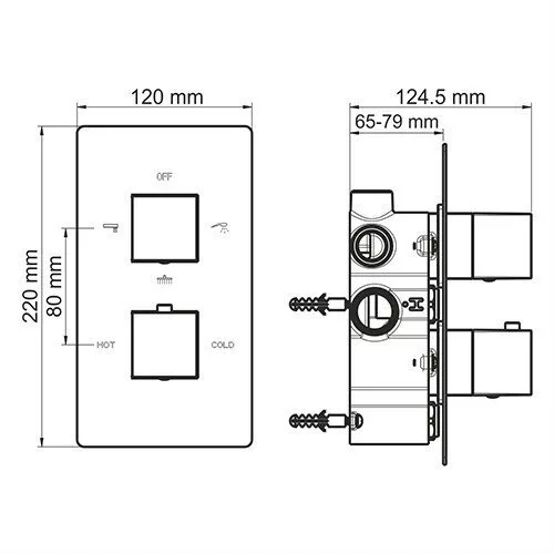 картинка Смеситель для ванны и душа WasserKRAFT АIme 1544 Thermo 