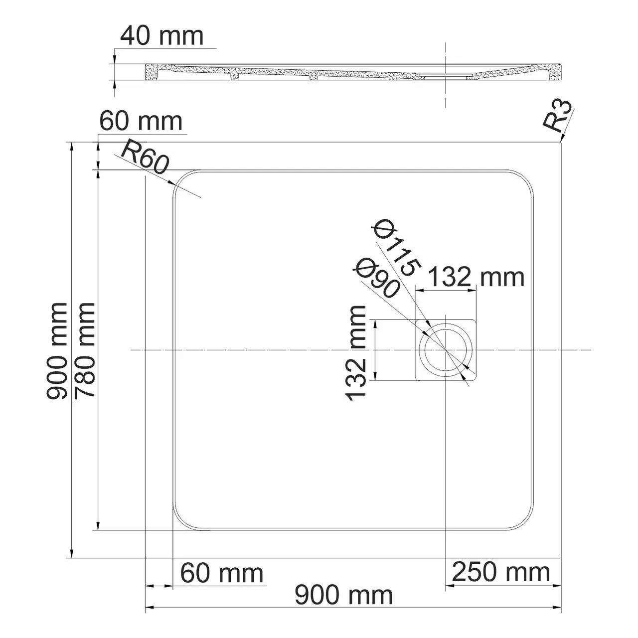 фото Душевой поддон WasserKRAFT 19T03 
